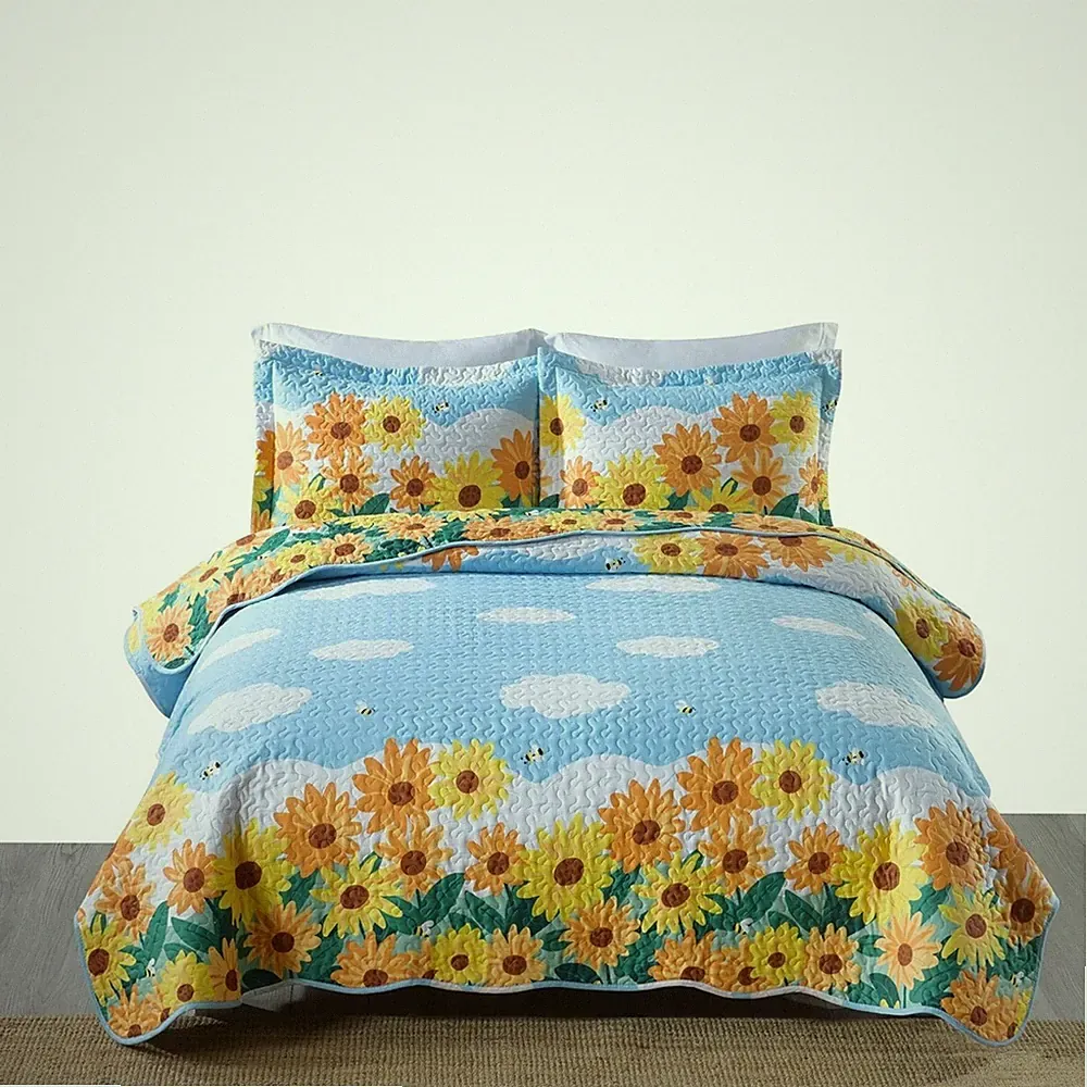 100% Cotton Kids Bedspread Quilts Set For Teens Boys Girls Bedding, TYH Twin