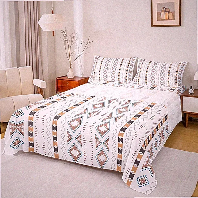 Erosebridal Bohemian Fitted Sheet Boho Aztec Striped Sheet Set for Teens Boys...