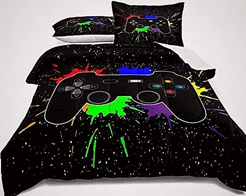 Gaming Bedding Set Size Gamer Comforter Set for Boys Girls Kids Teens Twin A01