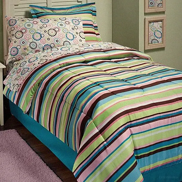Mia Stripe Bed In A Bag Sets for Girls & Teens-Full Size
