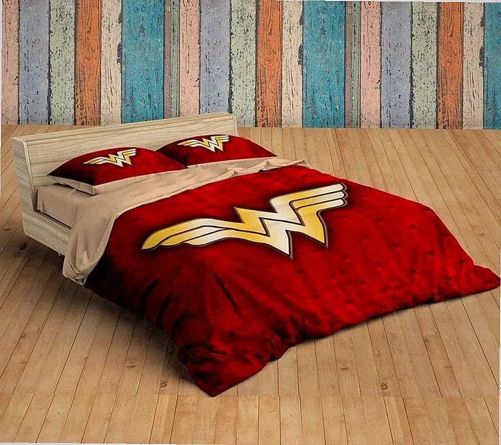 Movies Gift For Fans Wonder Woman Full Bedding Duvet Cover & 2 Shams