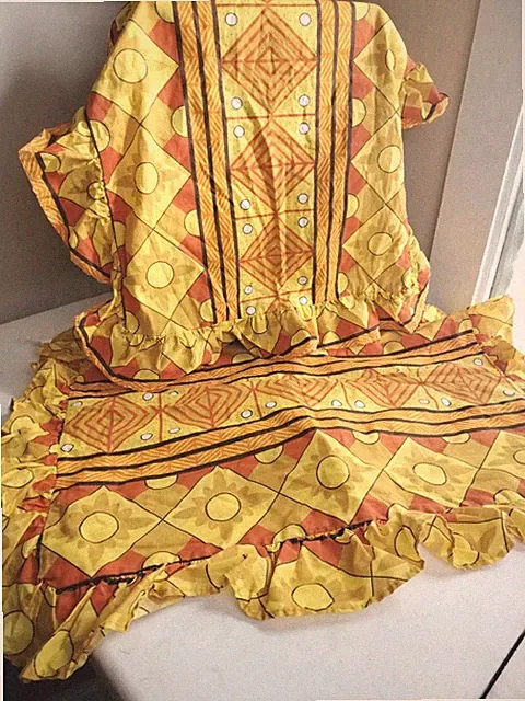 Pillow Shams Cotton Cases Pair Mustard Yellow Ruffle Boho Sun Abstract Design