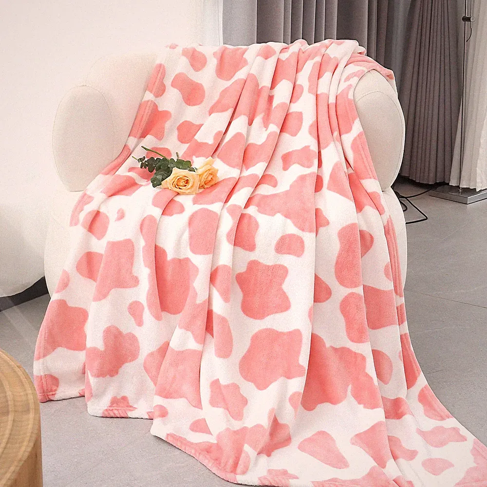 Pink Throw Blanket, Pink Birthday Gifts for Women Teens Girls, Cute Dorm Bedr...