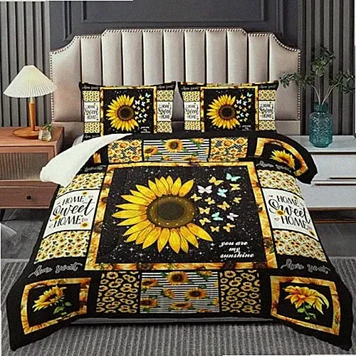 Sunflower Bedding Set, Yellow Comforter for Girls and Teen Queen Bz240608 18
