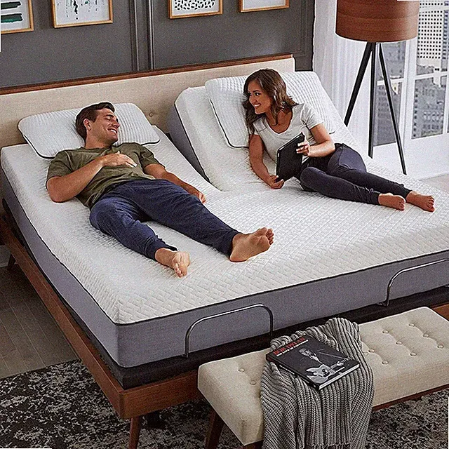 Top Split sheets set for Adjustable Mattresses 1900 Threads Split Flex Top King
